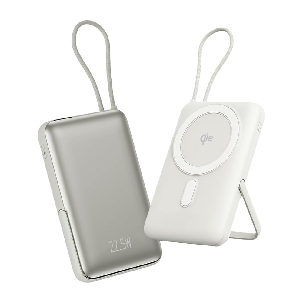 すぐに見る, モバイルバッテリー 15000mAh 大容量 MagSafe対応 ケーブル不要 ワイヤレス充電器 マグセーフ充電器 15Ｗ磁気充電 3台同時充電 PD22.5W急速充電 Type-C 出力/入力 残電量表示 機内持ち込み可能 防災グッズ PSE認証済 iPhone17/16/15/14/13/12シリーズ対応 iOS/Android対応 旅行/出張/緊急用などの必携品 (ホワイト)